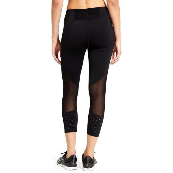 Athleta Laser Mesh Sonar Mid-Rise Capri Tight Legging Stretch Black XS - Picture 10 of 10